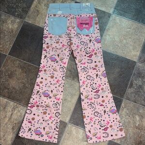 Wrangler jeans Bottoms with Pink and Blue Accents